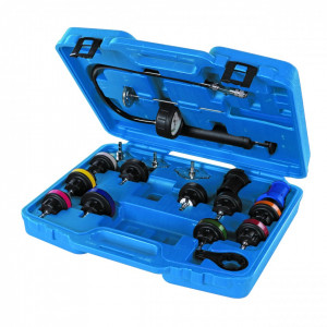 Trusa 18 piese testat instalatie racire antigel auto, radiator, conducte, Silverline Radiator Pressure Test Kit 18pce