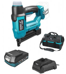 Capsator electric profesional 2 in 1 cu acumulator, SAS + All, 18V 2Ah, geanta textila transport, Dedra DED7012