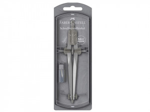 Compas profesional, 175mm, cui/creion, Faber Castell