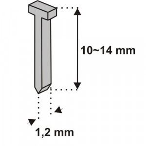 Cuie capsator 12mm , 1000 buc , Dedra
