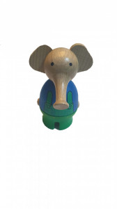 Figurina lemn ecologic, elefant, 80 x 40mm, Sigikid