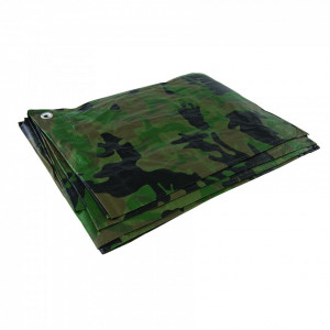 Laterala cort sau pavilion camuflaj , 2.4 x 3 m , Silverline Camouflage Tarpaulin