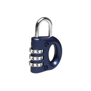 Mini lacat pentru bagaje cu cifru, Masterlock, 633EURD, corp de 30mm, albastru