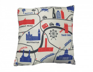 Perna decorativa premium, mini 43 x 43 cm, London, George Home
