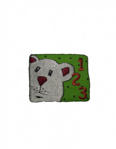 Petic textil, patch brodat , 52 x 40mm, urs, Wenco