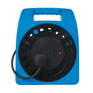 Rola tambur cablu prelungitor, 4 prize, 13A, 15m, protectie termica, sistem Anglia, POWER MASTER