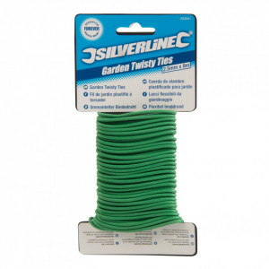 Sarma cauciucata pentru legat plante, rezistenta inghet, 8m x 2.5mm, Silverline
