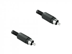 Set 2 mufe audio semiprofesionale, RCA tata, negru, Deltac C