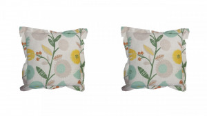 Set 2 perne decorative premium, 43 x 43 cm, floral, husa detasabila, George Home