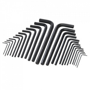 Set 25 chei hexagonale imbus cu husa transport , imperial/metric, chrome vanadium, Silverline
