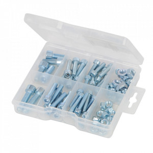 Set 75 piese, piulite zincate, suruburi, M5 x 20 - M8 x 20, Fixman