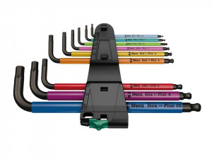 Set 9 chei profesionale tip Imbus 2 in 1, HEX - Plus, 1.5, 2, 2.5, 3, 4, 5, 6, 8, 10, Wera