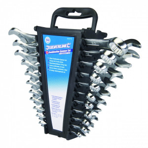 Set chei mecanica , 22 piese , crom vanadiu , Silverline Combination Spanner Set 22pce