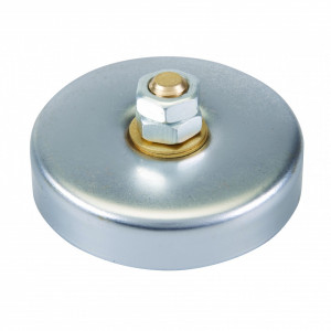 Bloc magnetic cu rol de impamantare / masa, accesoriu sudura Silverline 90mm