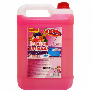 Detergent pardoseli, gresie, faianta, parchet, lemn, fara clatire, Floral, 5L, Ciao