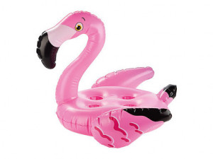 Flamingo gonflabil, suport 4 pahare piscina, 69 x 60cm, Crivit