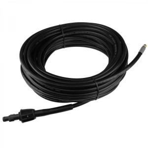 Furtun desfundat canalizari 20m, compatibil aparat spalat cu presiune, 130bar, cap glont, Dedra