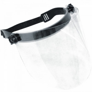 Masca protectie fata cu viziera transparenta , Flip-up , prindere cu elastic , Dedra 20 cm