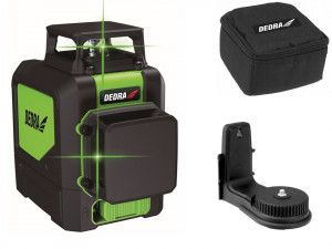 Nivela multi laser 2D ,cruce verde cu linii, proiectare 30 m, dioda Osram, Dedra