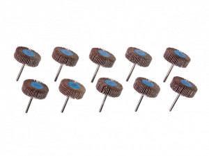 Set 10 piese role smirghel evantai, 80 grit, 30mm, 30000 rpm, Parkside
