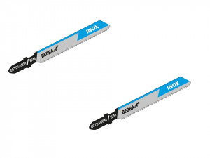 Set 2 panze profesionale taiat inox, otel inoxidabil, pentru fierastrau pendular, 25 tpi, BIM, prindere T, 82 mm, Dedra