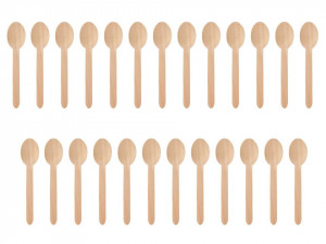 Set 25 linguri lemn ecologic, 16.5 cm, Pure Star