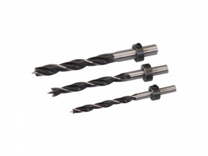 Set 3 burghie precizie lemn pentru dispozitiv gauri la unghi, 6, 8, 10mm, Silverline