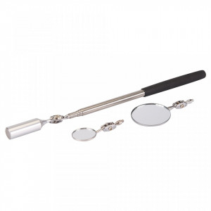 Set 3 piese tija colectoare magnetica, oglinda inspectie, 800mm, Silverline