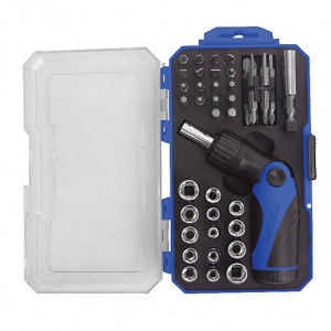 Set 46 piese, surubelnita ergonomica, 45 bit, Wickes