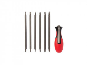 Set 7 piese surubelnita cu biti lungi, 160mm, maner 2 in 1, Powerfix