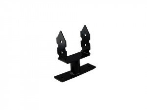 Suport stalp pergola, latime 100mm, inaltime 80mm, talpa 195mm, negru, F.F. GROUP