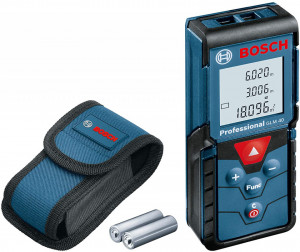 Telemetru cu laser Bosch Professional GLM 40, 40 m, ± 1.5 mm precizie, 635 nm dioda laser, IP 54
