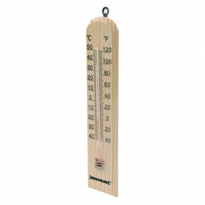 Termometru din lemn , 250 x 60 x 10 mm , Silverline Wooden Thermometer