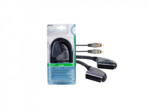 Cablu profesional video, 2 x scart tata, 2 x rca tata, 1.2m, Deltac C