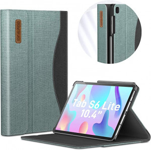 Husa textila, compatibila Samsung Galaxy Tab S6 Lite 2020/2022, 10.4 inch, verde, INFILAND