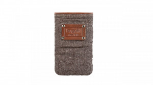 Husa universala telefon, textil, maro, 125 x 73mm, Bugatti