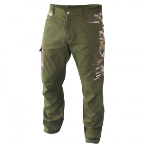 Pantaloni de lucru, vanatoare, verde inchis, camuflaj, XXL, 200g/m, 97% bumbac, 3% elastan, Dedra