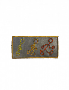 Petic textil, patch brodat , 89 x 44mm, Sketch, aplicare la cald, Wenco