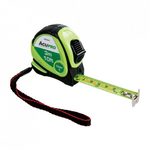 Ruleta profesionala, 3m, 10ft, 25mm, ABS, clasa 1, AcuPRO