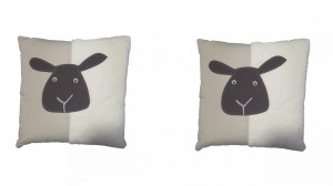 Set 2 perne decorative premium, 43 x 43 cm, oaie, husa detasabila, George Home