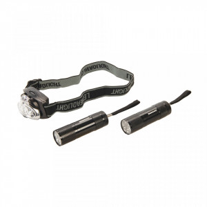 Set 3 lantene camping, LED, Silverline