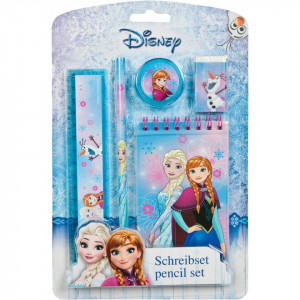 Set 5 piese desenat, rigla, creion, carnetel, ascutitoare, Frozen, Disney