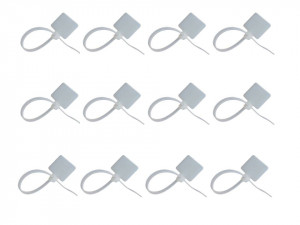 Set 12 coliere mini cu eticheta, cabluri electrice, panou electric, 110 mm, 25 x 12 mm , VKTools