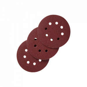 Set 30 discuri abrazive slefuitor, 125 mm, 40 , 80, 120, 180, 240 grit, prindere velcro, Workzone