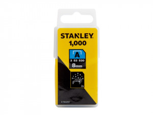 Capse otel zincat tip A, 10 mm, 1000 buc, Stanley