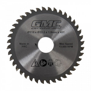 Disc circular electric, 110 x 22.2mm x 40T, GMC