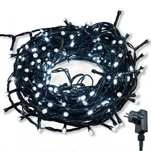 Instalatie becuri led decorativa Craciun, 400 LED-uri, telecomanda IR , 6.7m, lumina rece, Dekor