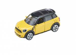 Macheta metalica Mini Countryman, galben, 7.3 cm, roti cauciuc, Siku