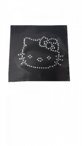 Petic textil, patch pietre , 58 x 48mm, aplicare la cald, roz, Wenco