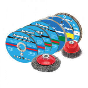 Set 12 discuri slefuit, polizat, taiat, 115mm, Silverline